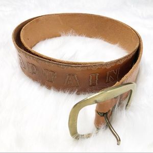 Leather Belt Enscribed with "Captain" Sold Brass